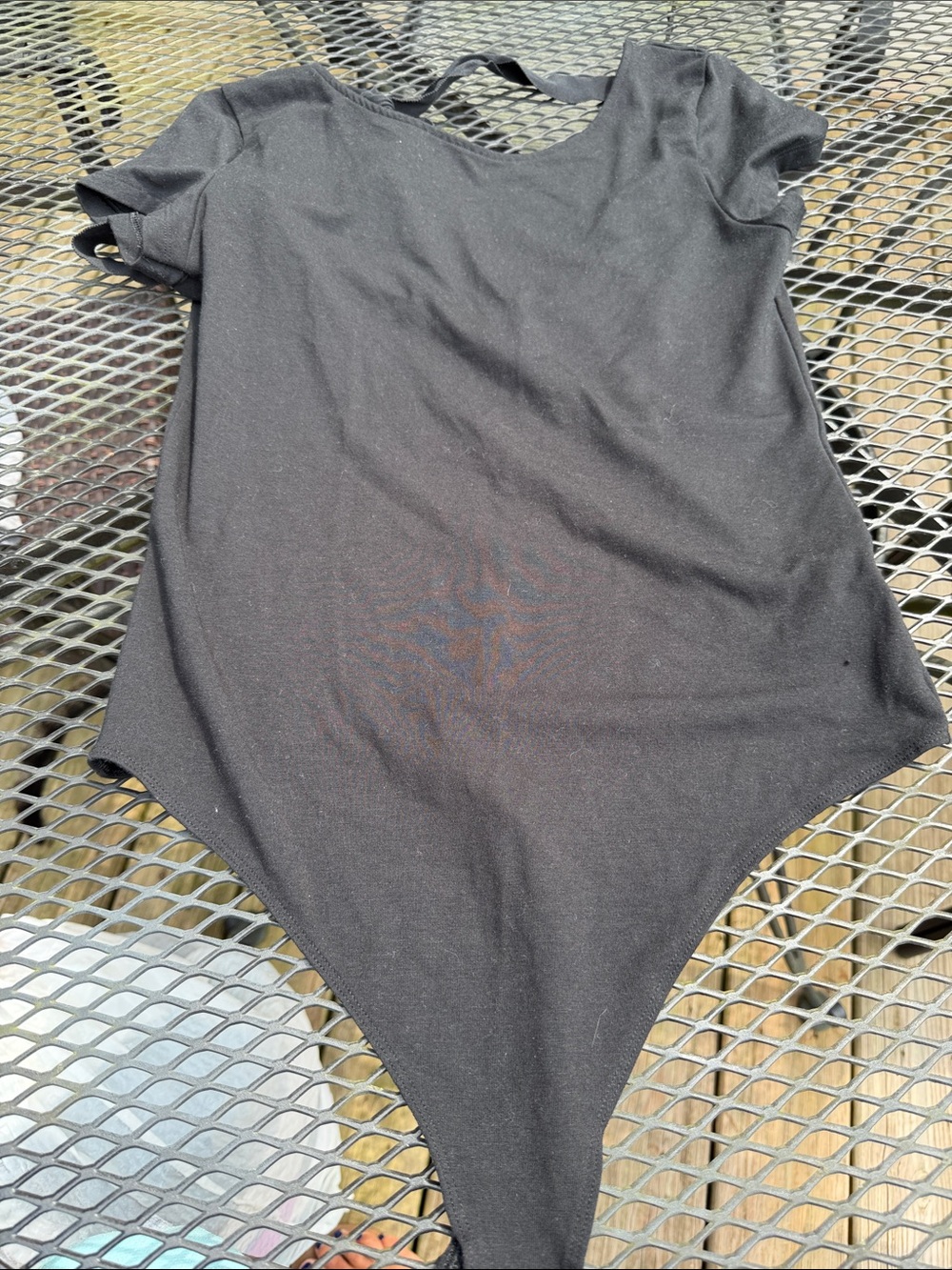 American Eagle Outfitters Black Short-Sleeve Bodysuit